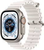 Cumpara ieftin Curea smartwatch, THD, Oceanic Loop, pentru Apple Watch Ultra2 49 mm, Apple Watch 46 mm seria 10, marime universala, alba, catarama gri