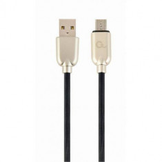 Cablu de date Gembird Premium Rubber USB - Micro USB 1m Black foto