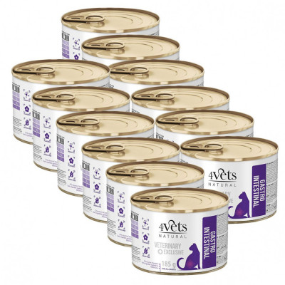 4Vets Cat Natural Veterinary Exclusive GASTRO INTESTINAL 12 x 185 g foto