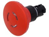 Comutator Siguranță EAO 22mm, Cap Ciupercă Roșu, 2 Poziții