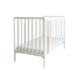 Woodies - Stardust White - Patut Bebe Din Lemn Masiv, 120 cm x 60 cm, Design Impunator, Confortabil, Rezistent