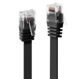 Cablu de retea cat 6 UTP Flat Negru 10m, Lindy L47525