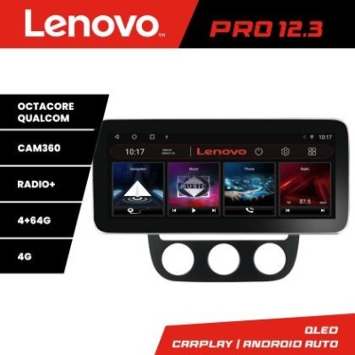 Navigatie VW Golf 5 2004-2010 clima automatica Lenovo PRO 4+64 12.3 inch qled android 4G DSP gps internet KIT-golf5-automatic CarStore Technology foto