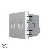 Cumpara ieftin Modul &icirc;ntrerupator dublu Zigbee EC cu touch Livolo, gri