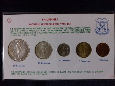 Seria completata monede - Filipine 1963-1964, 5 monede foto