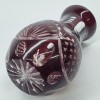 Vaza mica romaneasca cristal rosu rubin, veche, vintage