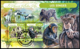 BURKINA FASO 2022 - Fauna africana, Primate /colita, Stampilat