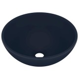 Cumpara ieftin Chiuveta baie lux albastru inchis mat 32,5x14cm ceramica rotund