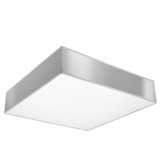 Lustră De Tavan Horus Gri Pvc 3 Becuri Pătrate Minimalistă De Interior