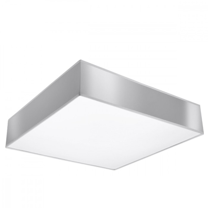 Lustră De Tavan Horus Gri Pvc 3 Becuri Pătrate Minimalistă De Interior