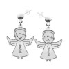 Malaikat - Cercei personalizati baietel ingeras cu tija din argint 925