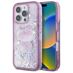 Husa Hello Kitty iPhone 16 Pro Max Hardcase Liquid Glitter 50TH Anniversary Party, HKHCP16XL50PPU, mov foto