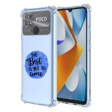 Husa antisoc pentru xiaomi poco c40, airbag pro, clear, the best is yet to come