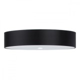 Lustră De Tavan Skala Negru Țesătură/Sticlă/Oțel 5 Becuri Rolă Minimalistă De Interior