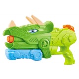 Pistol cu apa pentru copii, rezervor, pentru piscina/plaja, flippy, 6ani+, triceratops, 3 duze, verde, 640ml
