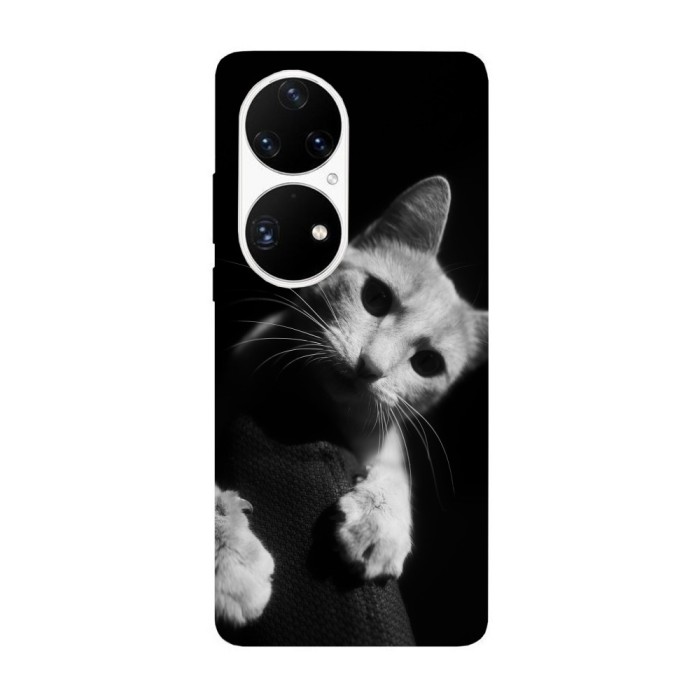 Husa compatibila cu Huawei Nova Y70 model Curious cat, Silicon, TPU, Viceversa