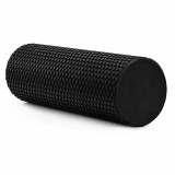 Rola pentru masaj si stretching din spuma EVA moale, 45x15 cm, negru