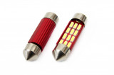 Set 2 becuri auto Vertex LED, C5W SV8.5-8, 12 SMD 4014, 2W, 36mm, Canbus, 12-24V, leduri alb sofit Festoon, Amio