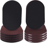 Set de 8 glisoare pentru mobilier Ezprotekt, plastic/EVA, negru/maro, 24,1 x 14,6 cm