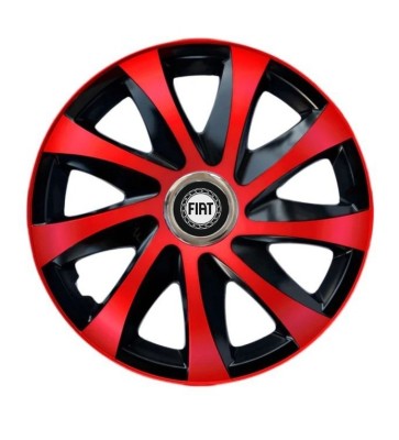 Set 4 capace roti Drift extra red R14 pentru gama Fiat foto