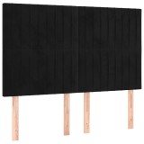 Cumpara ieftin Tablie de pat neagra 144x5x118/128 cm catifea