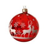 Cumpara ieftin Glob decorativ - Reindeer with Star - Christmas Red | Kaemingk