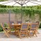vidaXL Set mobilier de grădină 7 piese textil antracit/lemn masiv 3281713