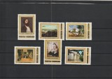 ROMANIA 1981 LP 1038 REPRODUCERI DE ARTA TH. AMAN SERIE MNH NESTAMPILATA