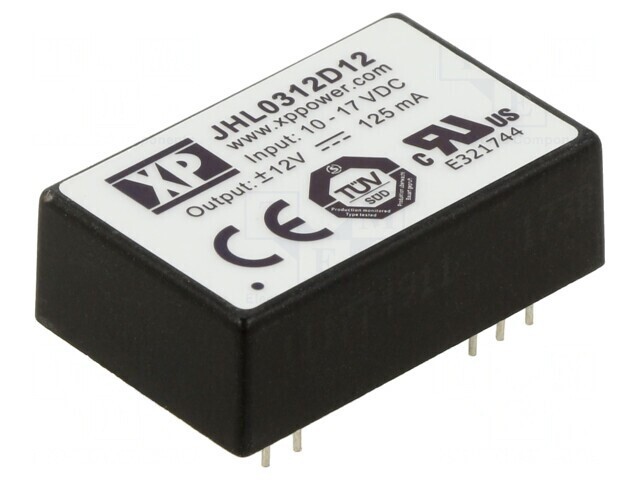 Convertor DC/DC 3W 10-17V In 12V/-12V Out THT