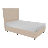 Cumpara ieftin Pat 1 persoana cu spatiu depozitare Tito Pako World Crem 120x200x30 cm