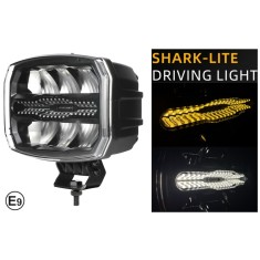 Proiector LED auxiliar halogen 12-24V, 175W, 11000 lm, DRL portocaliu alb si lumina de avertizare cu 4 moduri, E-mark IP67 69K