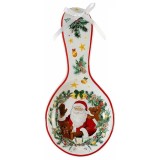 Suport lingura Craciun ceramica multicolora in cutie cadou PT cm 11,5 x 24,5 H