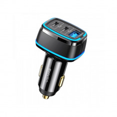 Incarcator Auto 2x Type-C, USB, 105W, 4A - USAMS C24 (US-CC141) Negru