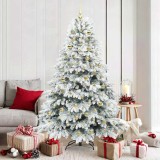 VidaXL Brad de Crăciun artificial cu 300 LED Verde 180 cm PE și PVC 3397618