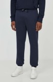 Gant pantaloni de trening din bumbac culoarea albastru marin, neted