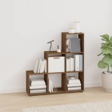 Cumpara ieftin Bibliotecă &icirc;n trepte, stejar maro, 107 cm, lemn compozit