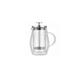 Infuzor din sticla, transparent, pentru cafea, ceai si lapte, 350ml, Klausberg