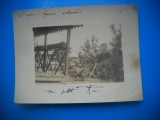 HOPCT 400 R MILITAR CU PIPA -FOTOGRAFIE VECHE TIP CP, Europa, Sepia