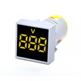 Voltmetru Digital Patrat de Panou 22mm Galben AD10122VMS/G 5C015 XXM