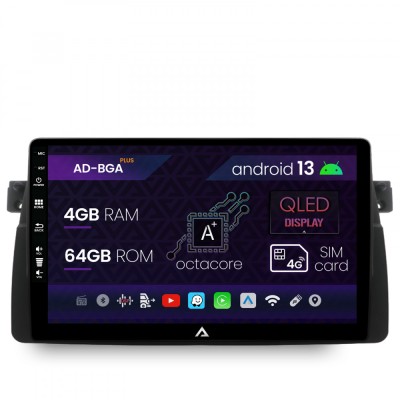 Navigatie BMW E46, Android 13, A-Octacore 4GB RAM + 64GB ROM, 9 Inch - AD-BGA9004+AD-BGRKIT397 foto
