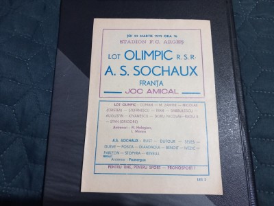 program Lot Olimpic RSR - - AS Sochaux foto