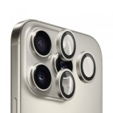Folie de protectie Camera Spate Blueo 99 Anti-Refective HD pentru Apple iPhone 16 Pro Max / 16 Pro, Sticla Securizata, Gri Metalic