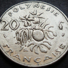 Moneda exotica 20 FRANCI - POLYNESIE / POLINEZIA FRANCEZA, anul 1991 * cod 343