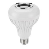 Bec LED Muzical Bluetooth Telecomanda RGBW 12W, Boxa 3W, 13 Culori, Jocuri Lumini, Control Volum, Petreceri