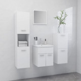 vidaXL Set mobilier de baie, alb, lemn prelucrat 3070901