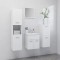 vidaXL Set mobilier de baie, alb, lemn prelucrat 3071351