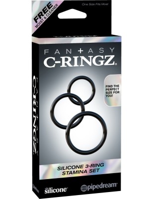 Inele erectie din Silicon 3-Ring Stamina Set foto