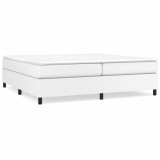 Cumpara ieftin Cadru de pat, alb, 200x200 cm, piele ecologica