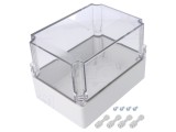 Carcasă universală policarbonat 125mm x 175mm x 125mm transparentă
