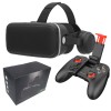 Ochelari VR 3D &reg;Ellitiq cu casti stereo si controller Bluetooth inclus, compatibili Android si iOS 4.7&ndash;6.6 inch, lentile HD reglabile, unghi vizual 12